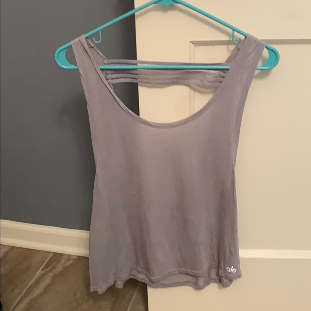 Gray alo yoga workout tank